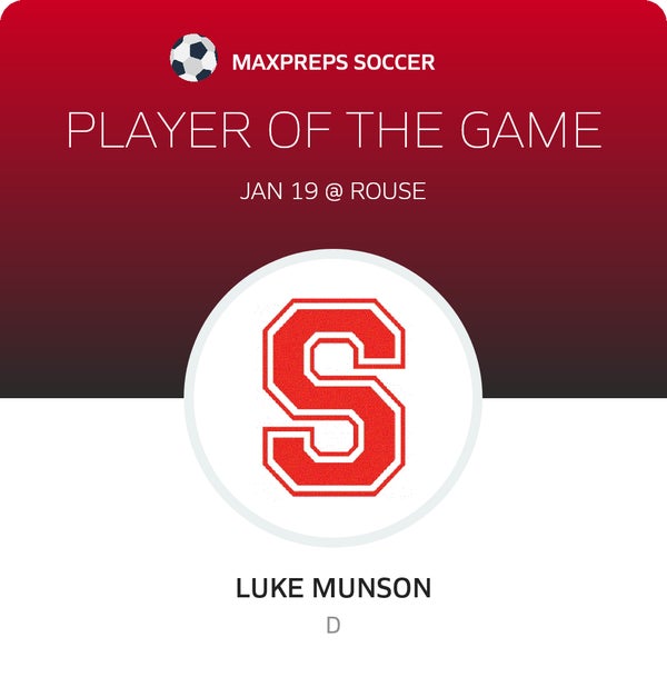 #24 Luke Munson Player of the Game badge