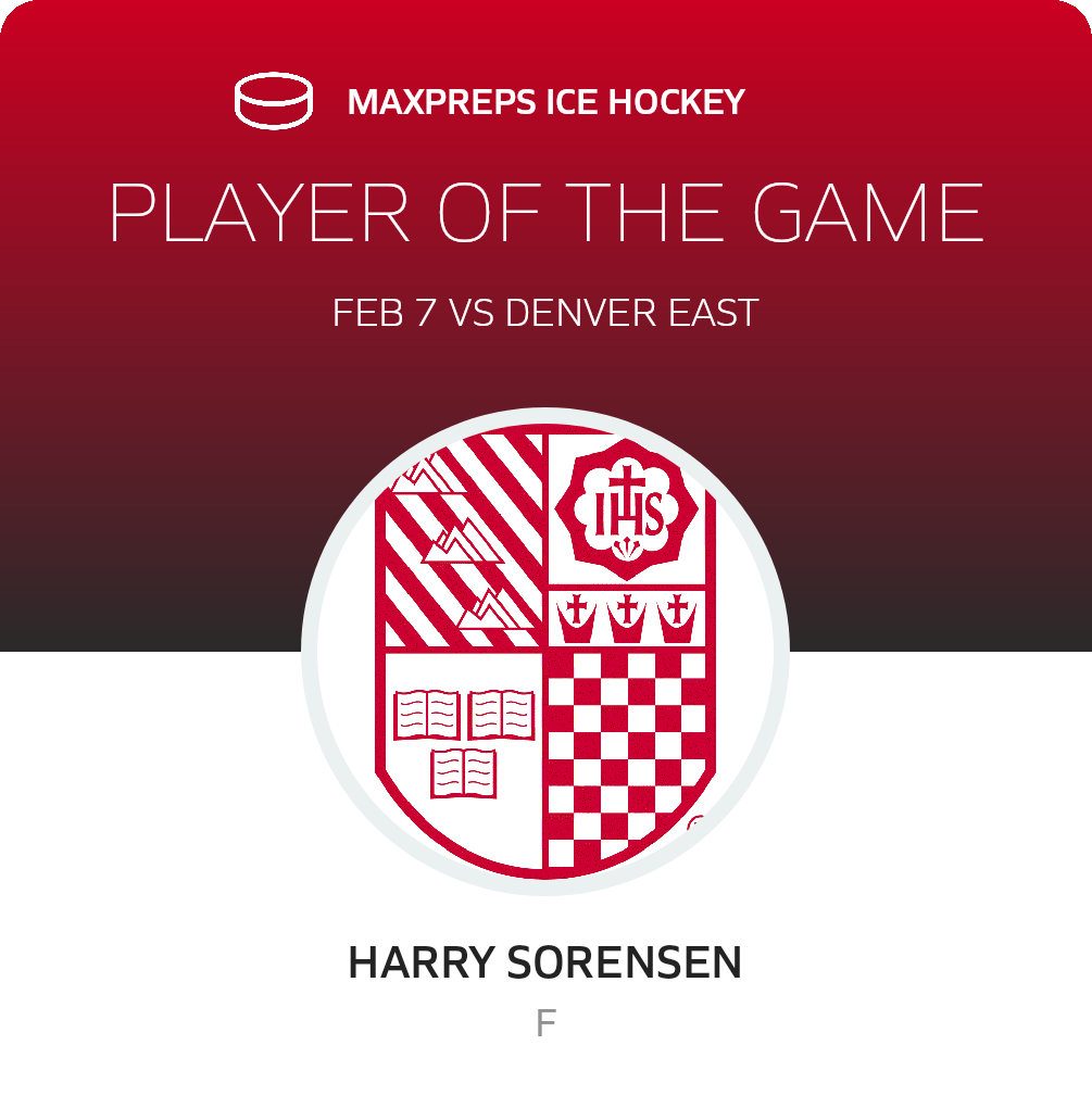 #37 Harry Sorensen Player of the Game badge