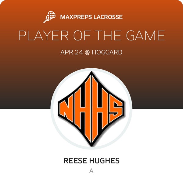 #3 Reese Hughes Player of the Game badge