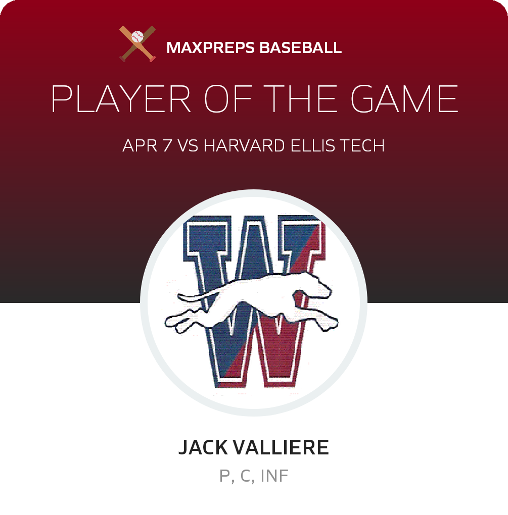 #17 Jack Valliere Player of the Game badge