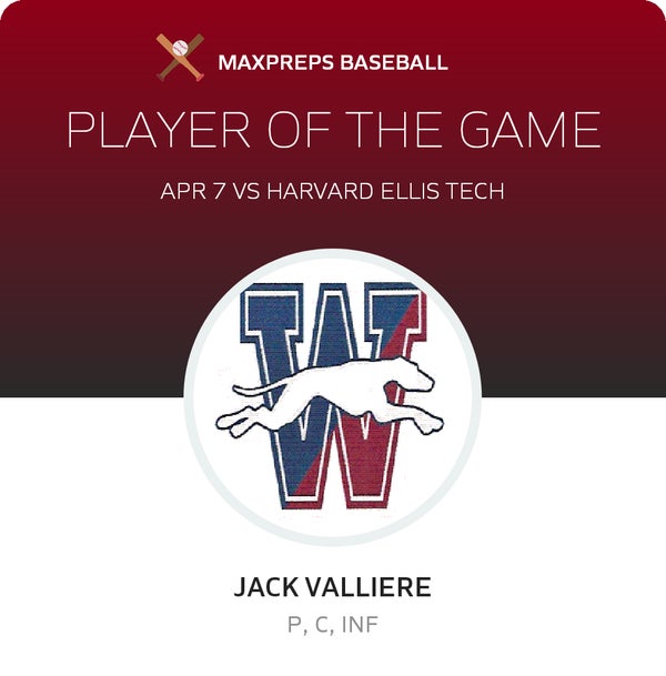 #17 Jack Valliere Player of the Game badge
