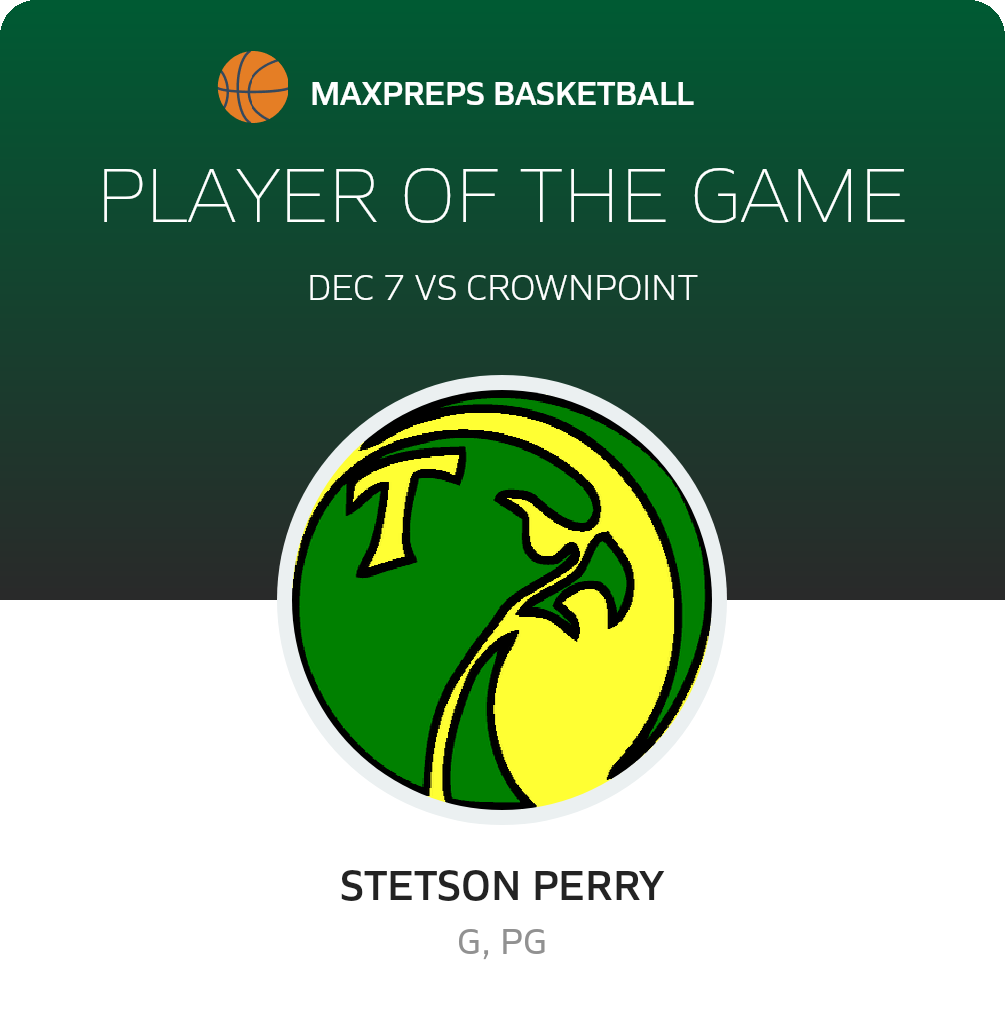 #1 Stetson Perry Player of the Game badge