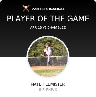 #9 Nate Flemister Player of the Game badge