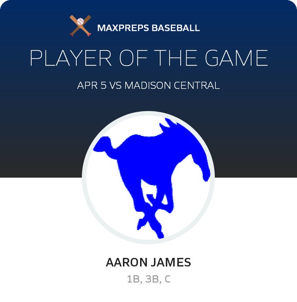 #25 Aaron James Player of the Game badge