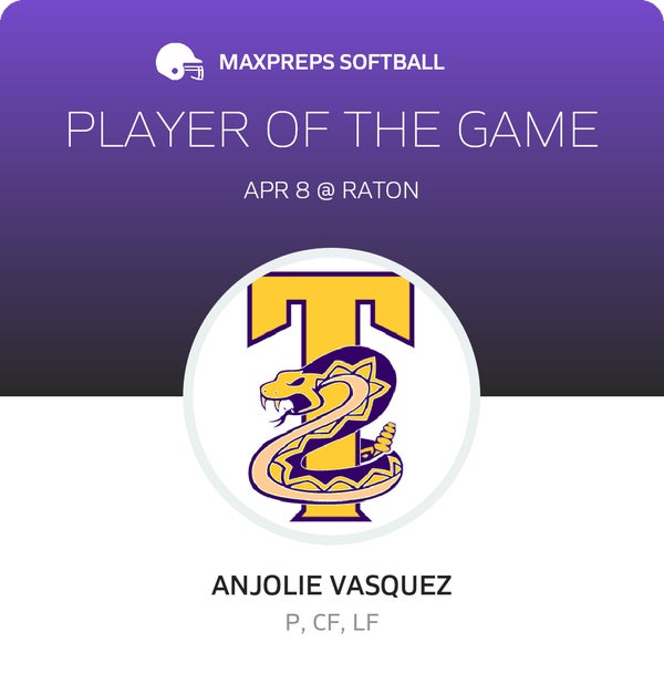 #22 Anjolie Vasquez Player of the Game badge