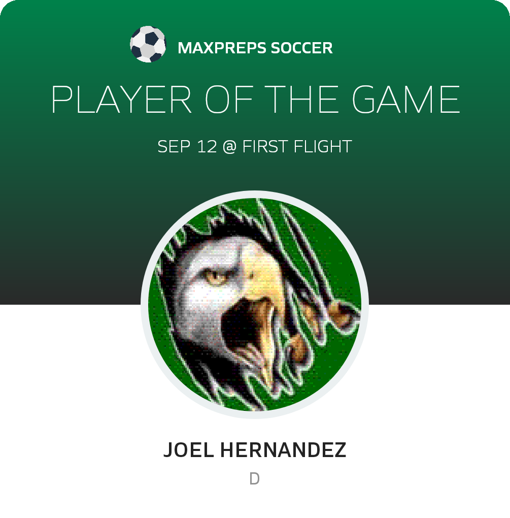 #16 Joel Hernandez Player of the Game badge