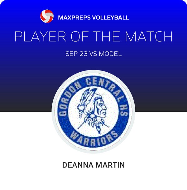 #22 Deanna Martin Player of the Game badge