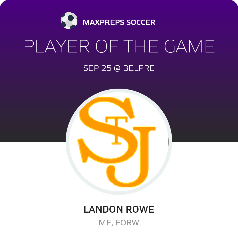 #2 Landon Rowe Player of the Game badge