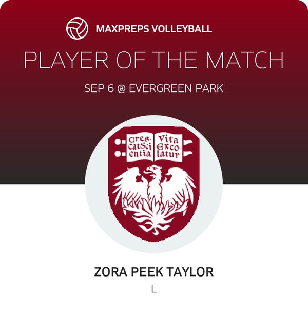 #21 Zora Peek Taylor Player of the Game badge