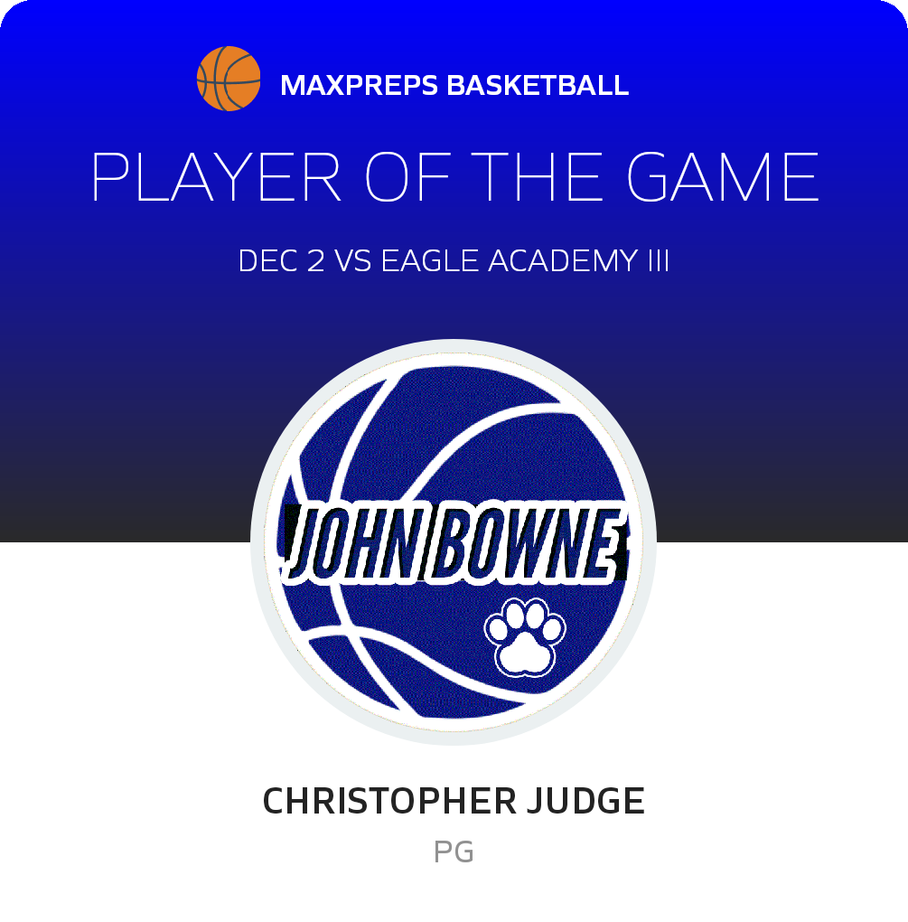 #3 Christopher Judge Player of the Game badge
