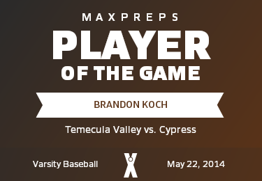 #18 Brandon Koch Player of the Game badge