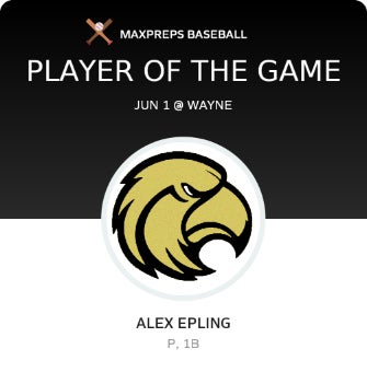 #20 Alex Epling Player of the Game badge