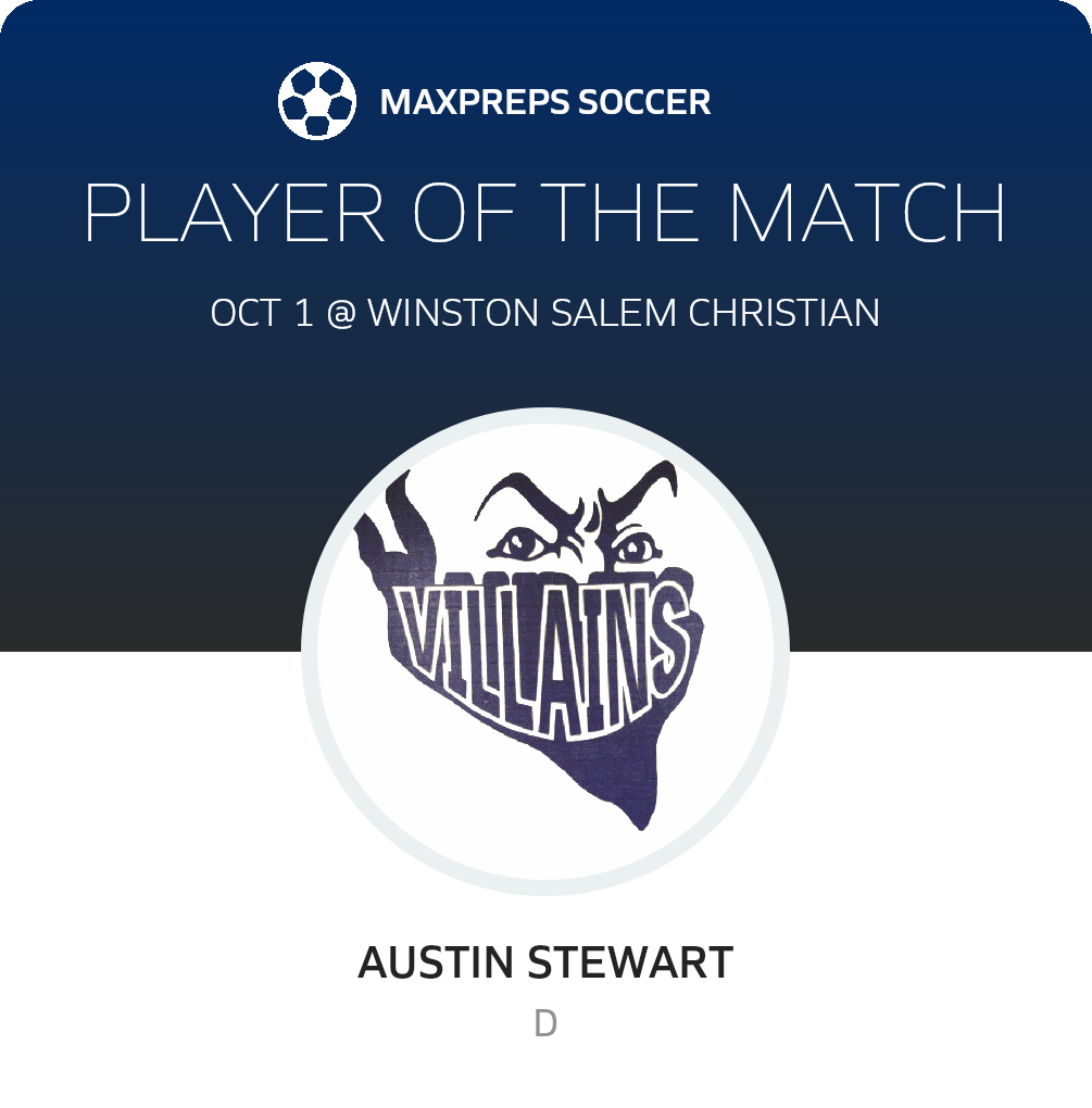 #20 Austin Stewart Player of the Game badge