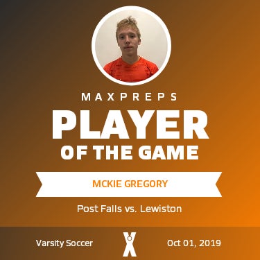 #10 Mckie Gregory Player of the Game badge