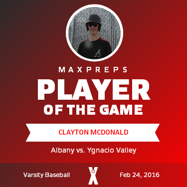 #10 Clayton McDonald Player of the Game badge