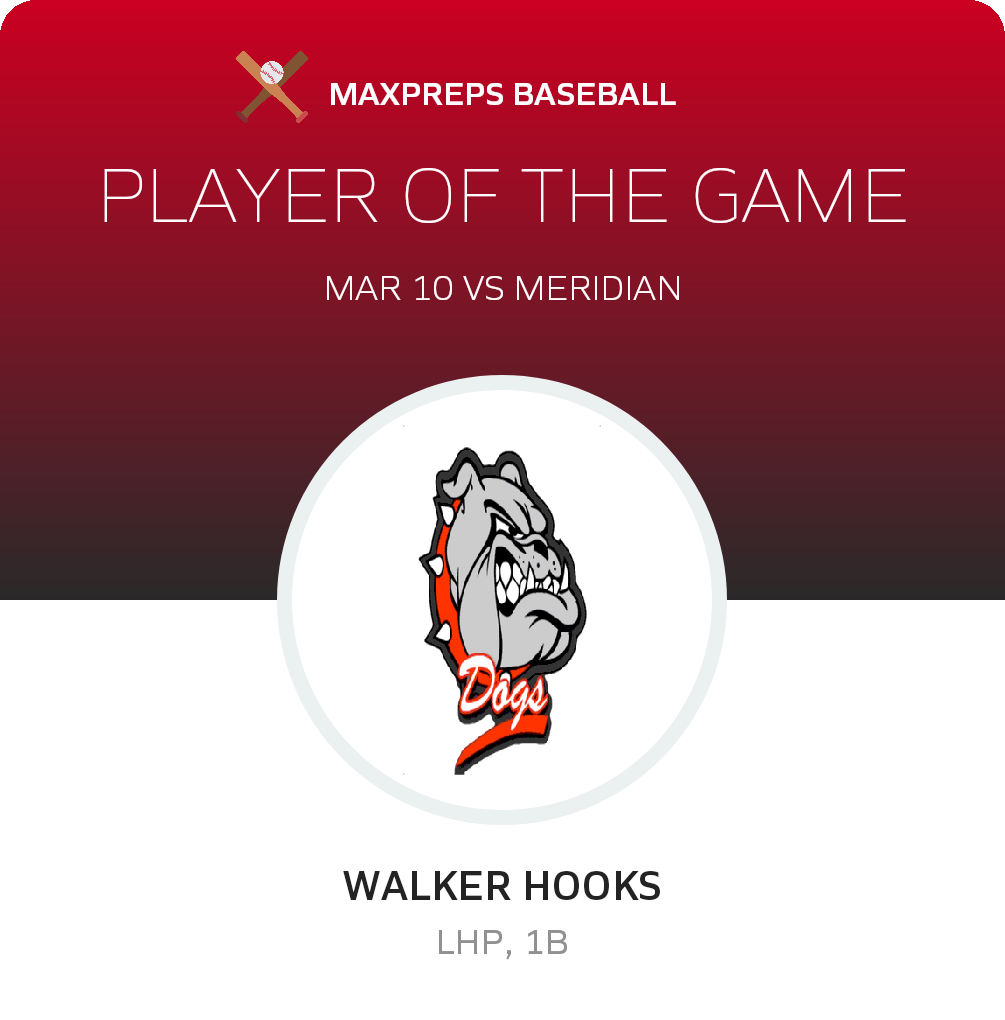 #19 Walker Hooks Player of the Game badge