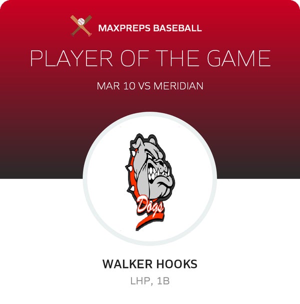 #19 Walker Hooks Player of the Game badge