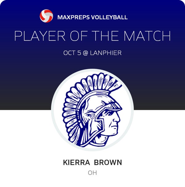 #3 Kierra Brown Player of the Game badge