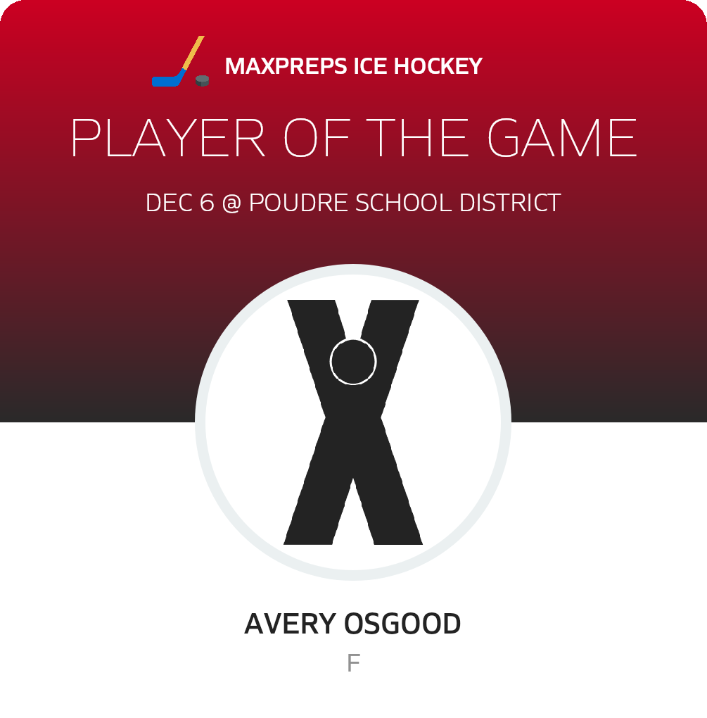 #81 Avery Osgood Player of the Game badge