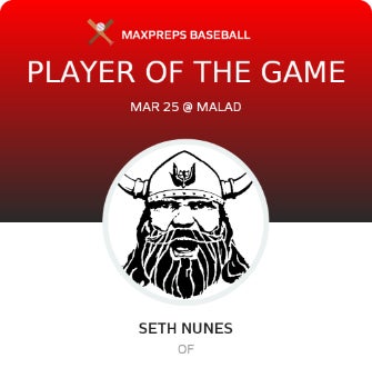 #11 Seth Nunes Player of the Game badge