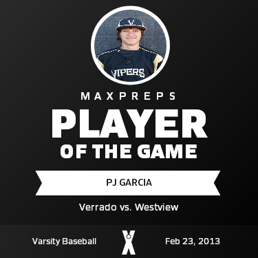 #5 PJ Garcia Player of the Game badge