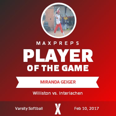 #1 Miranda Geiger Player of the Game badge