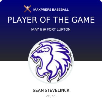 #13 Sean Stevelinck Player of the Game badge