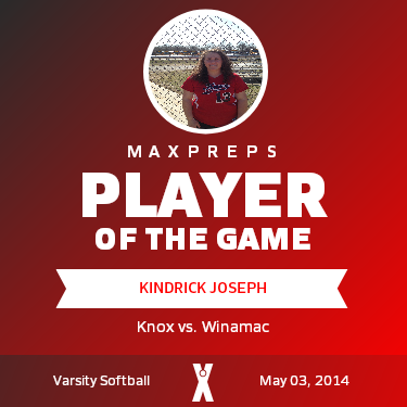#13 Kindrick Joseph Player of the Game badge