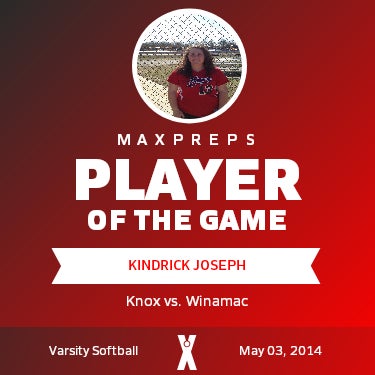 #13 Kindrick Joseph Player of the Game badge
