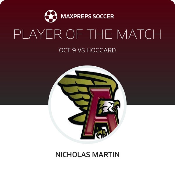 Nicholas Martin Player of the Game badge