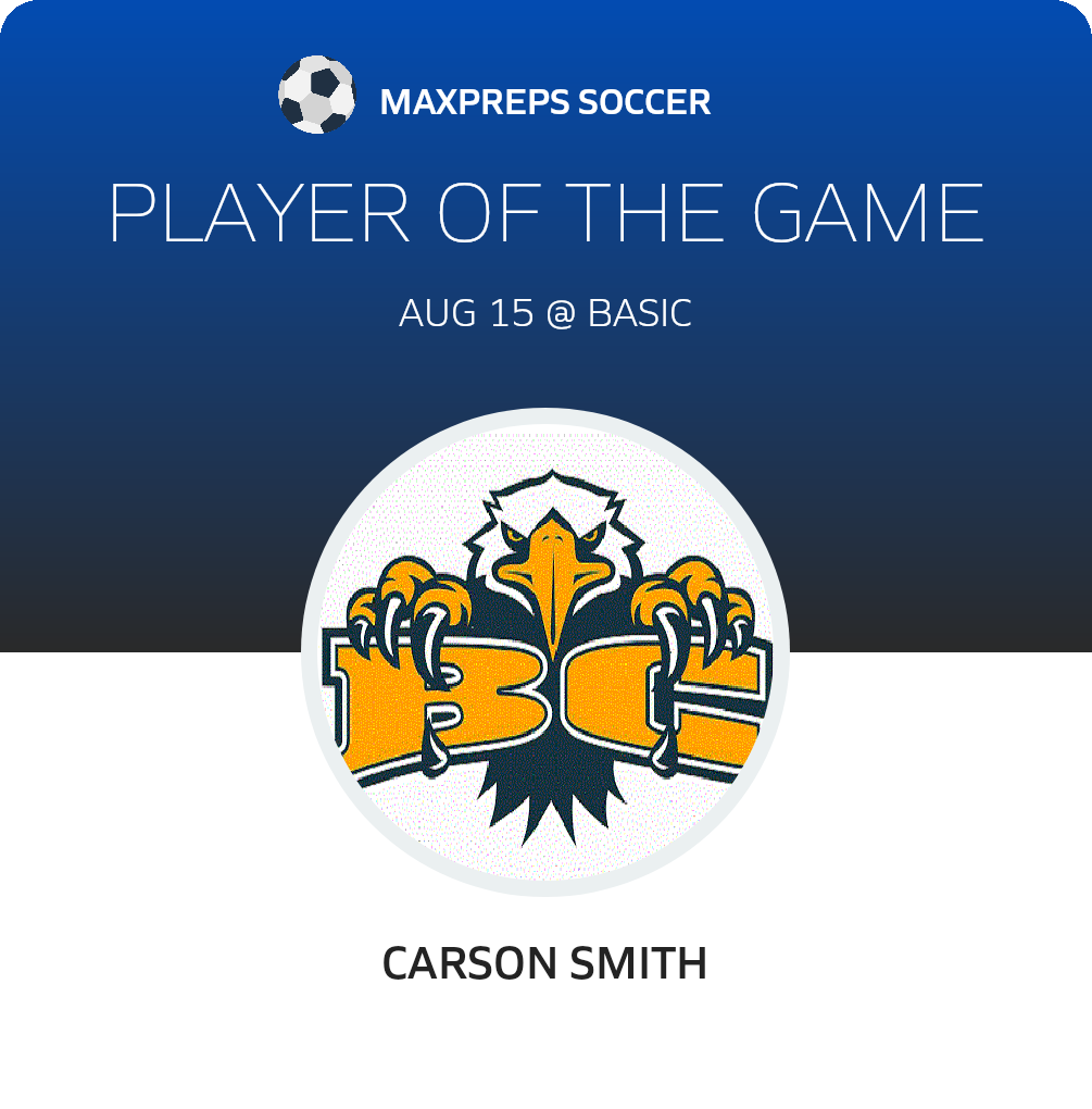 #8 Carson Smith Player of the Game badge