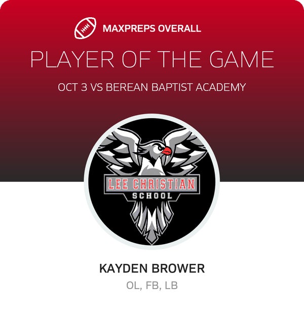#34 Kayden Brower Player of the Game badge