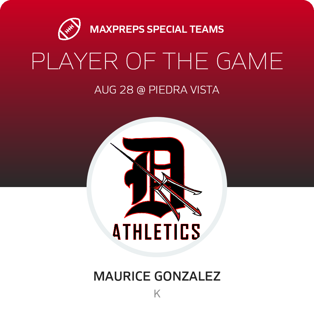 #31 Maurice Gonzalez Player of the Game badge