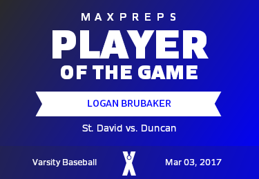#12 Logan Brubaker Player of the Game badge
