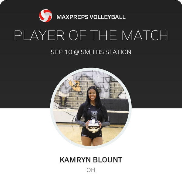 #9 Kamryn Blount Player of the Game badge