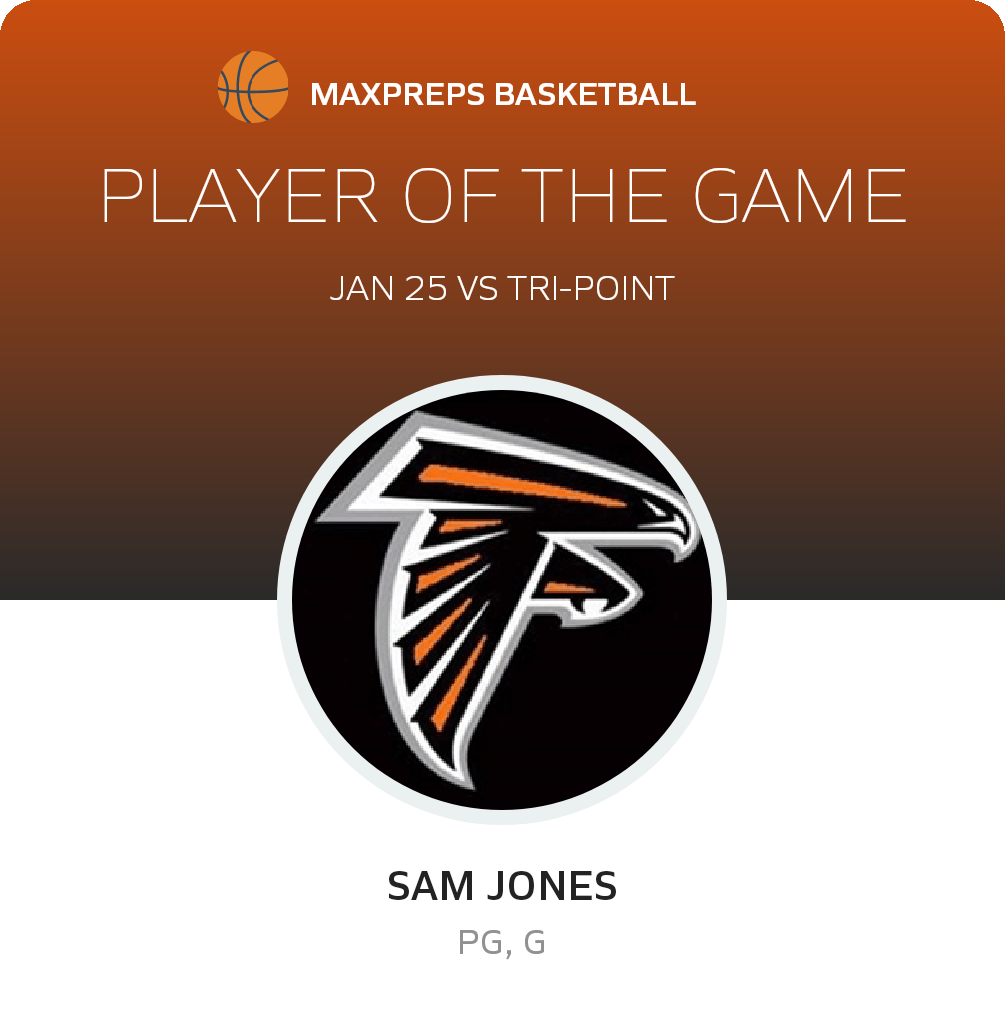 #4 Sam Jones Player of the Game badge