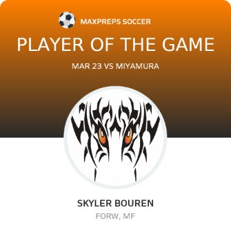 #13 Skyler Bouren Player of the Game badge