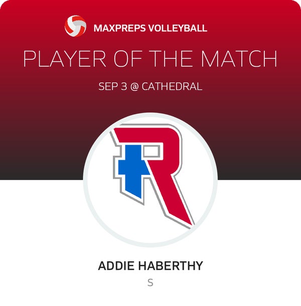 #24 Addie Haberthy Player of the Game badge