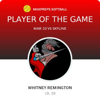 #21 Whitney Remington Player of the Game badge