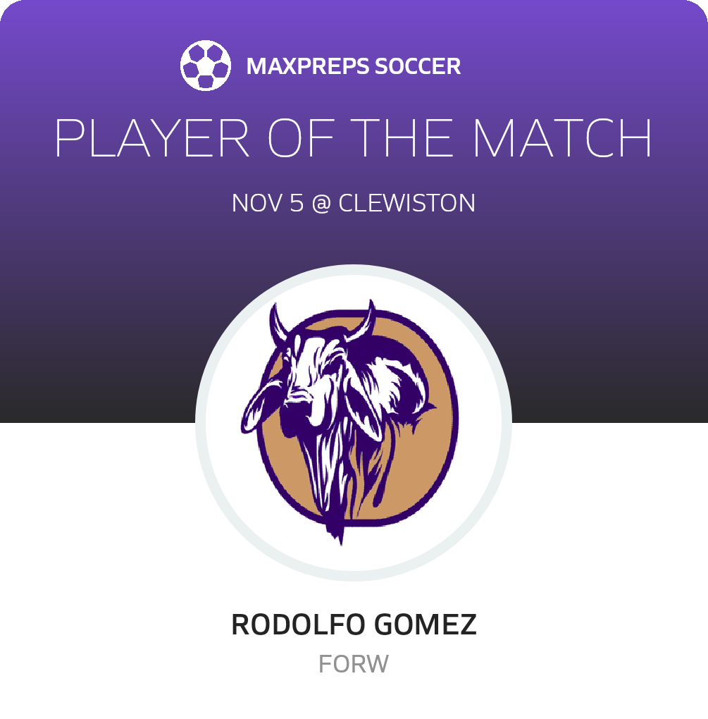 #18 Rodolfo Gomez Player of the Game badge