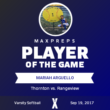 #1 Mariah Arguello Player of the Game badge