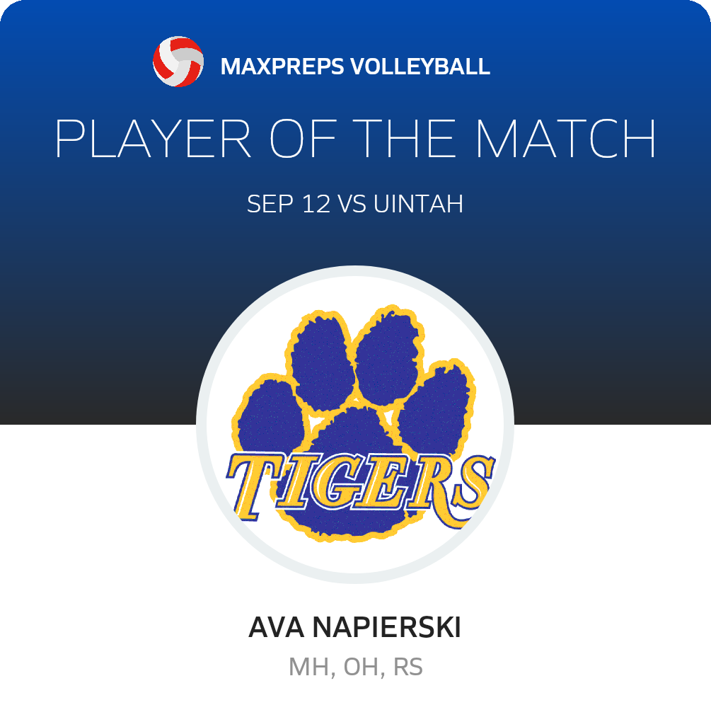 #10 Ava Napierski Player of the Game badge