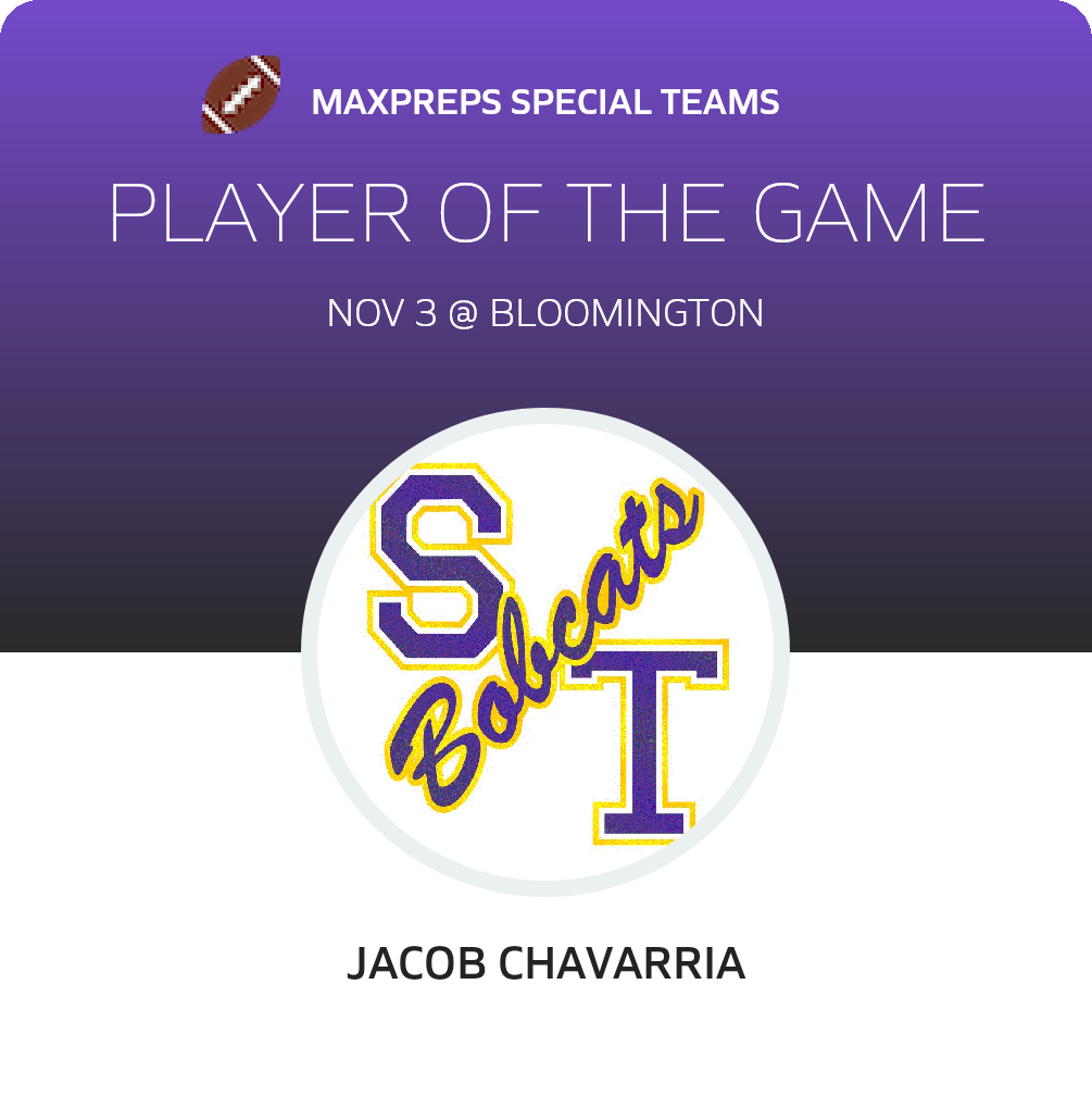 #10 Jacob Chavarria Player of the Game badge