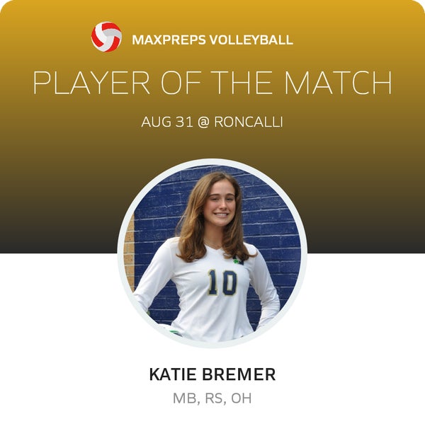 #10 Katie Bremer Player of the Game badge