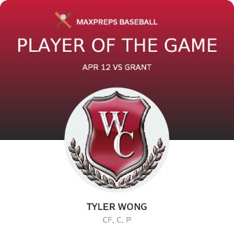 #8 Tyler Wong Player of the Game badge