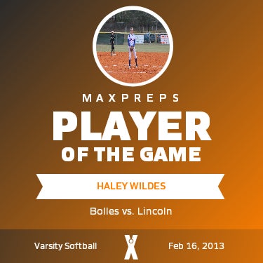 #9 Haley Wildes Player of the Game badge