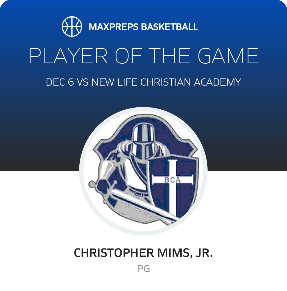 New Life Christian Academy vs Bethesda Christian Academy | Basketball ...