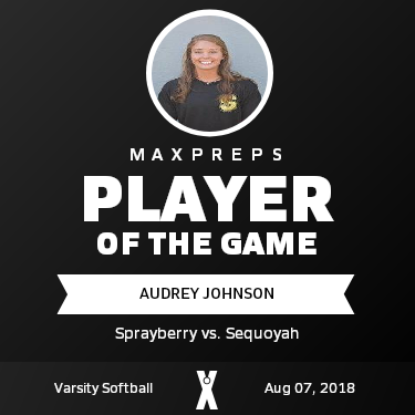 #12 Audrey Johnson Player of the Game badge