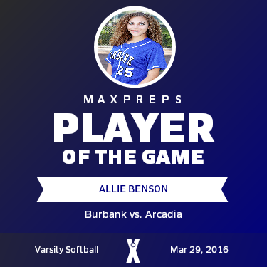 #25 Allie Benson Player of the Game badge