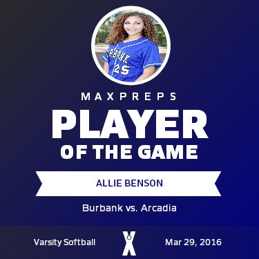 #25 Allie Benson Player of the Game badge